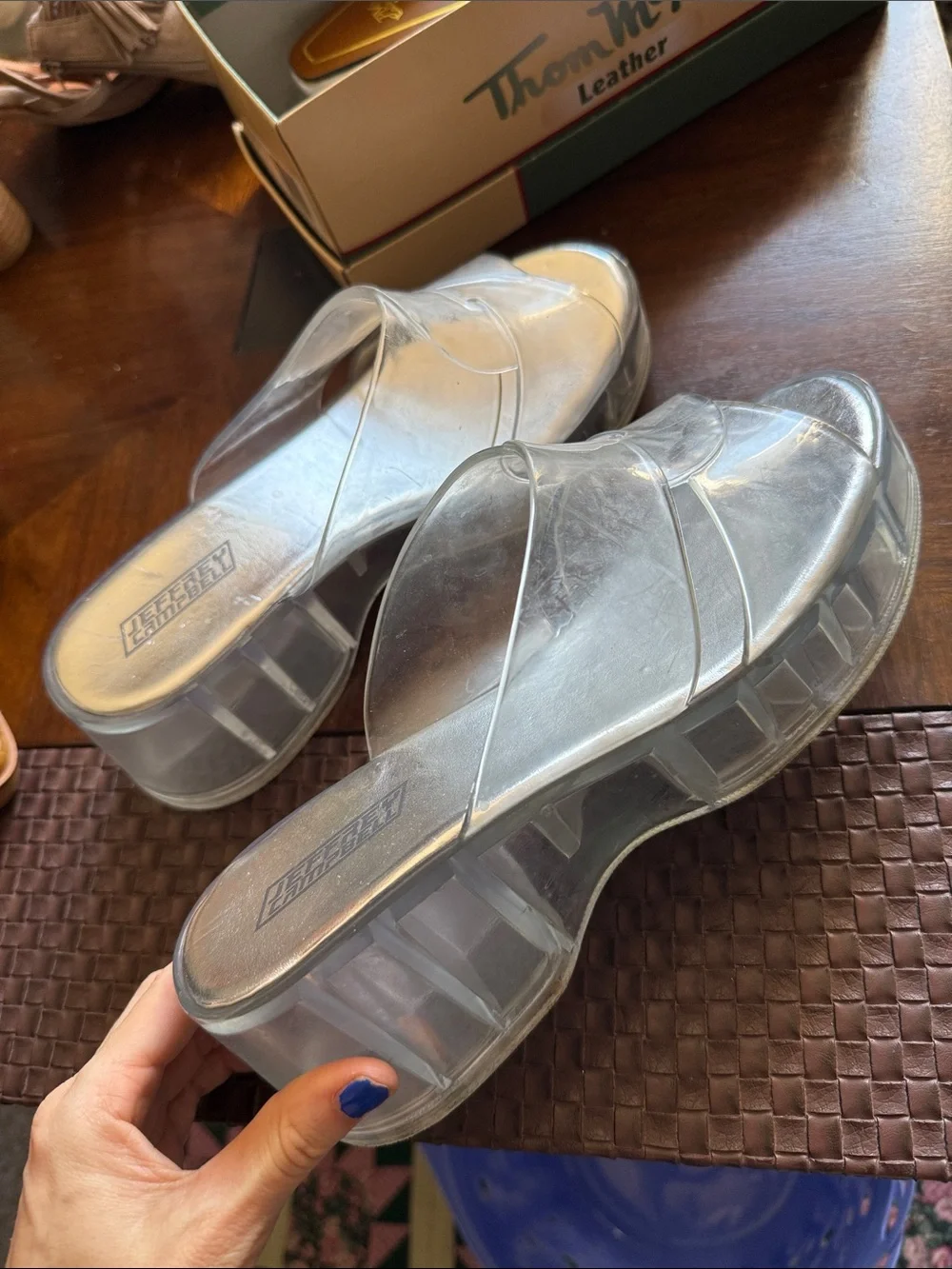 Jeffery Campbell clear Jelly Platform sandals
